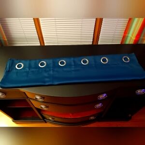 Two room darkening navy blue curtain panels